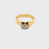18CT YELLOW & WHITE GOLD FLOW UP STYLE DIAMOND DRESS RING VALUED @ $2599