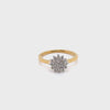 9CT YELLOW & WHITE GOLD DIAMOND DRESS RING VALUED @ $1799