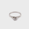 18CT WHITE GOLD & PALLADIUM DIAMOND DRESS RING VALUED @ $1799