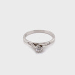 18CT WHITE GOLD & PALLADIUM DIAMOND DRESS RING VALUED @ $1799