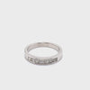 18CT WHITE GOLD CHANNEL SET DIAMOND DRESS RING VALUED @ $3699