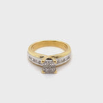 18CT YELLOW & WHITE GOLD DIAMOND DRESS RING VALUED @ $4099