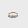 9CT YELLOW & WHITE GOLD THICKENED TOP DIAMOND DRESS RING VALUED @ $1999