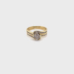 9CT YELLOW  & WHITE GOLD WRAP AROUND STYLE DIAMOND BRIDAL SET VALUED @ $2699