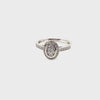 9CT WHITE GOLD FLOW UP STYLE DIAMOND DRESS RING VALUED @ $2799