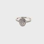 9CT WHITE GOLD FLOW UP STYLE DIAMOND DRESS RING VALUED @ $2799