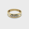 9CT YELLOW GOLD THICKENED TOP MENS DIAMOND DRESS RING VALUED @ $999