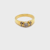18CT YELLOW GOLD THICKENED TOP DIAMOND DRESS RING VALUED @ $2299