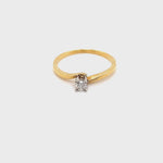 18CT YELLOW & WHITE GOLD WRAP AROUND STYLE DIAMOND DRESS RING VALUED @ $1399