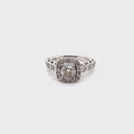 9CT WHITE GOLD FLOW UP STYLE DIAMOND DRESS RING VALUED @ $4099