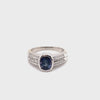 18CT WHITE GOLD SAPPHIRE & DIAMOND DRESS RING VALUED @ $5399