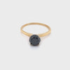 14CT YELLOW & WHITE GOLD BLACK DIAMOND DRESS RING VALUED @ $2899