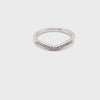 18CT WHITE GOLD CURVED PATTERN DIAMOND DRESS RING VALUED @ $1699