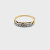 18CT YELLOW GOLD & PALLADIUM GALLERIED DIAMOND DRESS RING VALUED @ $1549
