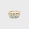18ct YELLOW & WHITE GOLD DIAMOND FILIGREE RING TDW 0.65cts VALUED $3499