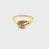 18CT YELLOW GOLD SPLIT SHOULDER WRAP AROUND DIAMOND RING VALUED @ $1699