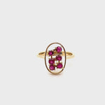 14CT YELLOW GOLD ROUND CUT RUBY DRESS RING VALUED @ $2299
