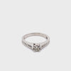 14CT WHITE GOLD THICKENED TOP DIAMOND DRESS RING VALUED @ $3099