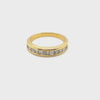 18CT YELLOW GOLD CHANNEL SET DIAMOND DRESS RING VALUED @ $3599