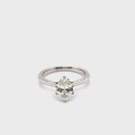 14CT WHITE GOLD FLOW UP STYLE LAB GROWN DIAMOND RING VALUED @ $2499