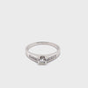18CT WHITE GOLD THICKENED TOP STYLE DIAMOND DRESS RING VALUED @ $3699