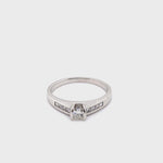 18CT WHITE GOLD THICKENED TOP STYLE DIAMOND DRESS RING VALUED @ $3699