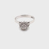 18CT WHITE GOLD DIAMOND CLUSTER DRESS RING VALUED @ $1799