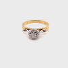 18CT YELLOW GOLD & PLATINUM DIAMOND DRESS RING VALUED @ $2099