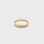 18CT YELLOW GOLD CHANNEL SET DIAMOND DRESS RING VALUED @ $1899