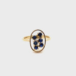 14CT YELLOW GOLD ROUND CUT SAPPHIRE DRESS RING VALUED @ $1899