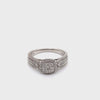 10CT WHITE GOLD FLOW UP STYLE DIAMOND DRESS RING VALUED @ $2599