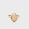9CT YELLOW GOLD OVAL CABOCHON CUT OPAL DRESS RING VALUED @ $1899
