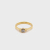 18CT YELLOW GOLD BEZEL SET DIAMOND DRESS RING VALUED @ $1899