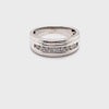 10CT WHITE GOLD THICKENED TOP CHANNEL SET DIAMOND DRESS RING VALUED @ $1599