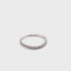 18CT WHITE GOLD FITTED THICKENED TOP STYLE DRESS RING VALUED @ $1799