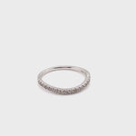 18CT WHITE GOLD FITTED THICKENED TOP STYLE DRESS RING VALUED @ $1799