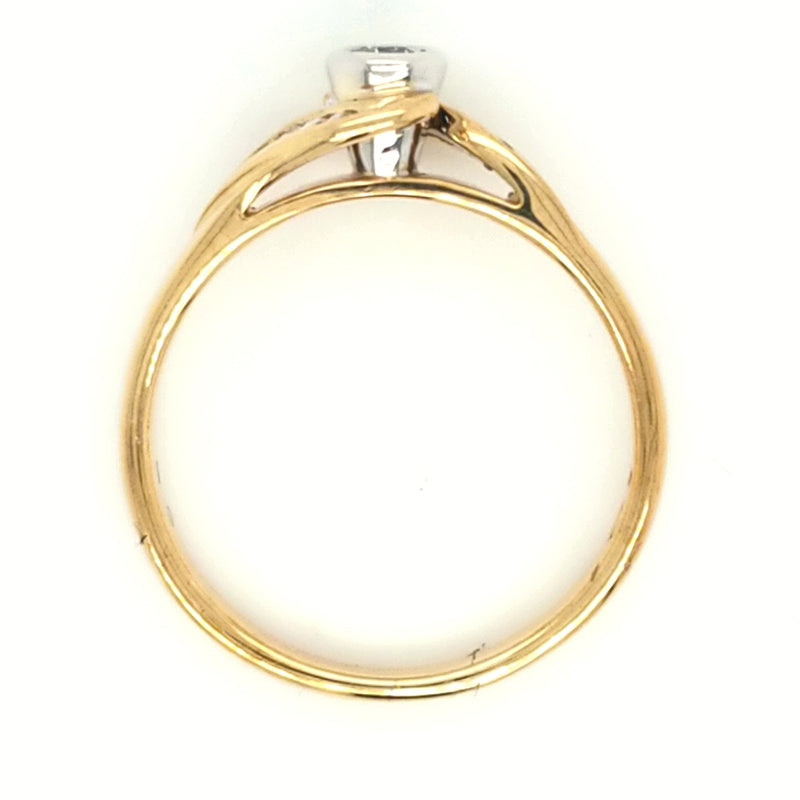9ct YELLOW GOLD DIAMOND SET RING TDW: 0.18ct VAL: $1350
