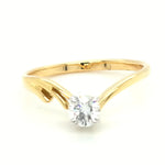 18ct GOLD SOLITAIRE DIAMOND DRESS RING TDW 0.27cts VAL $2299