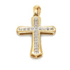 9CT YELLOW GOLD DIAMOND CROSS PENDANT TW 0.9g