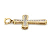 9CT YELLOW GOLD DIAMOND CROSS PENDANT TW 0.9g